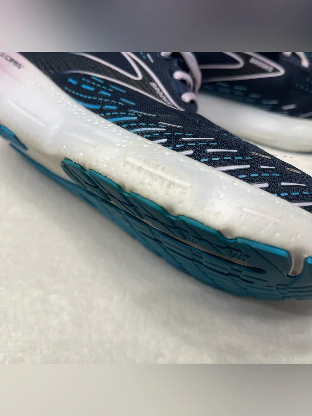 Brooks Glycerin 20 Women Size 10.5 B Navy Blue Light Purple Running Shoes